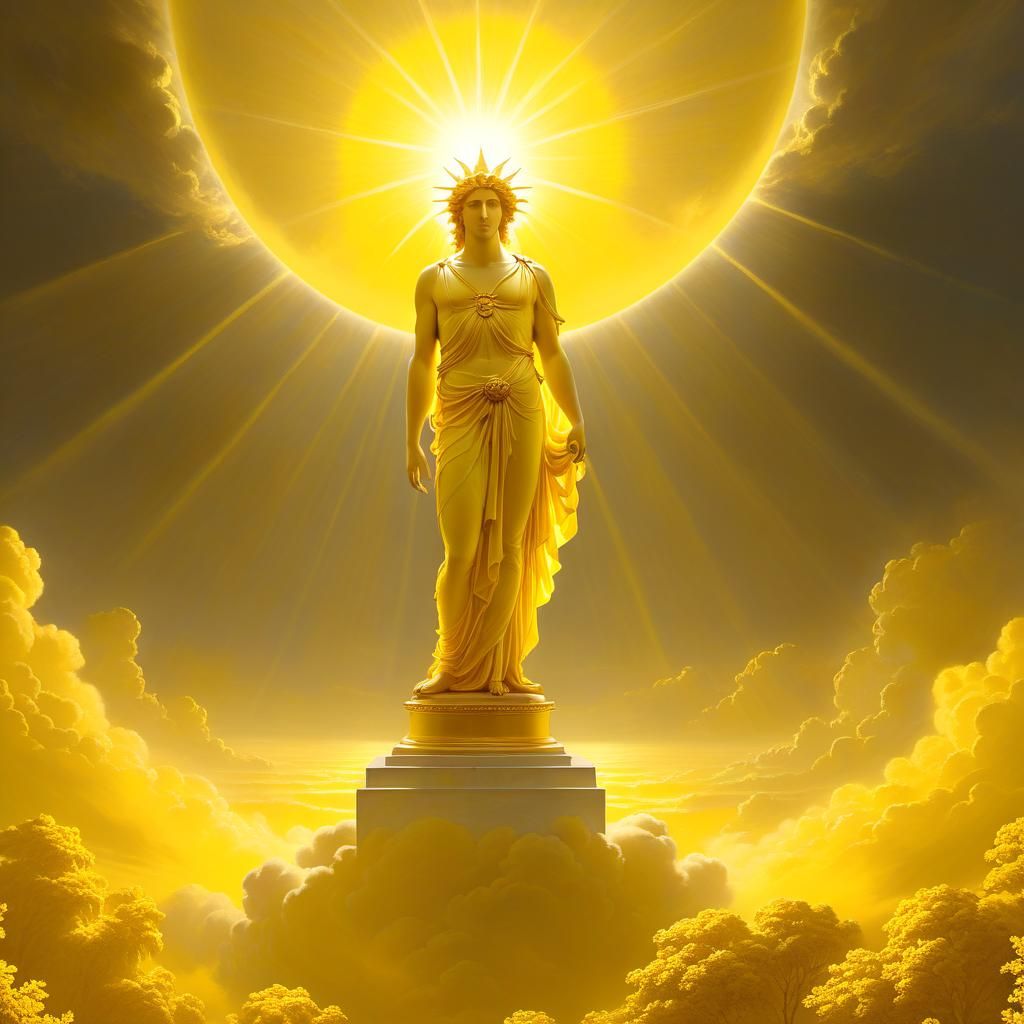 Apollo, Greek God of Sun in Yellow Hues