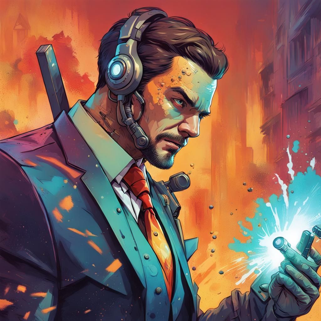 Secret Agent in Action: Splash Art Concept