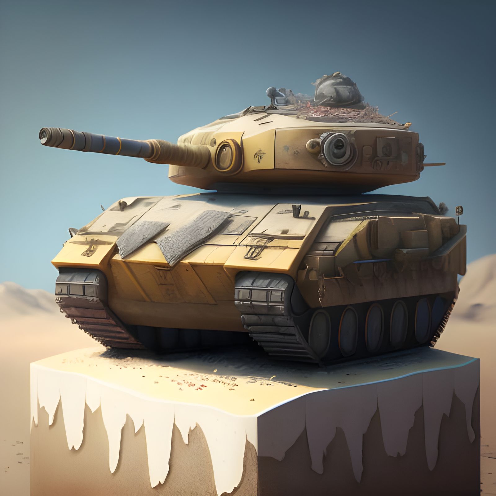 Tank Pops Out of Birthday Cake, High Concept Art