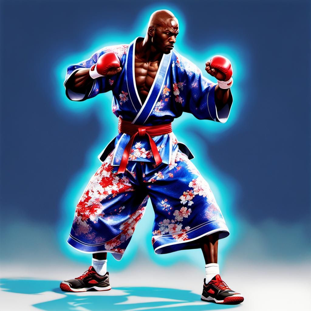 Michael Jordan as Tekken Character in Kimono