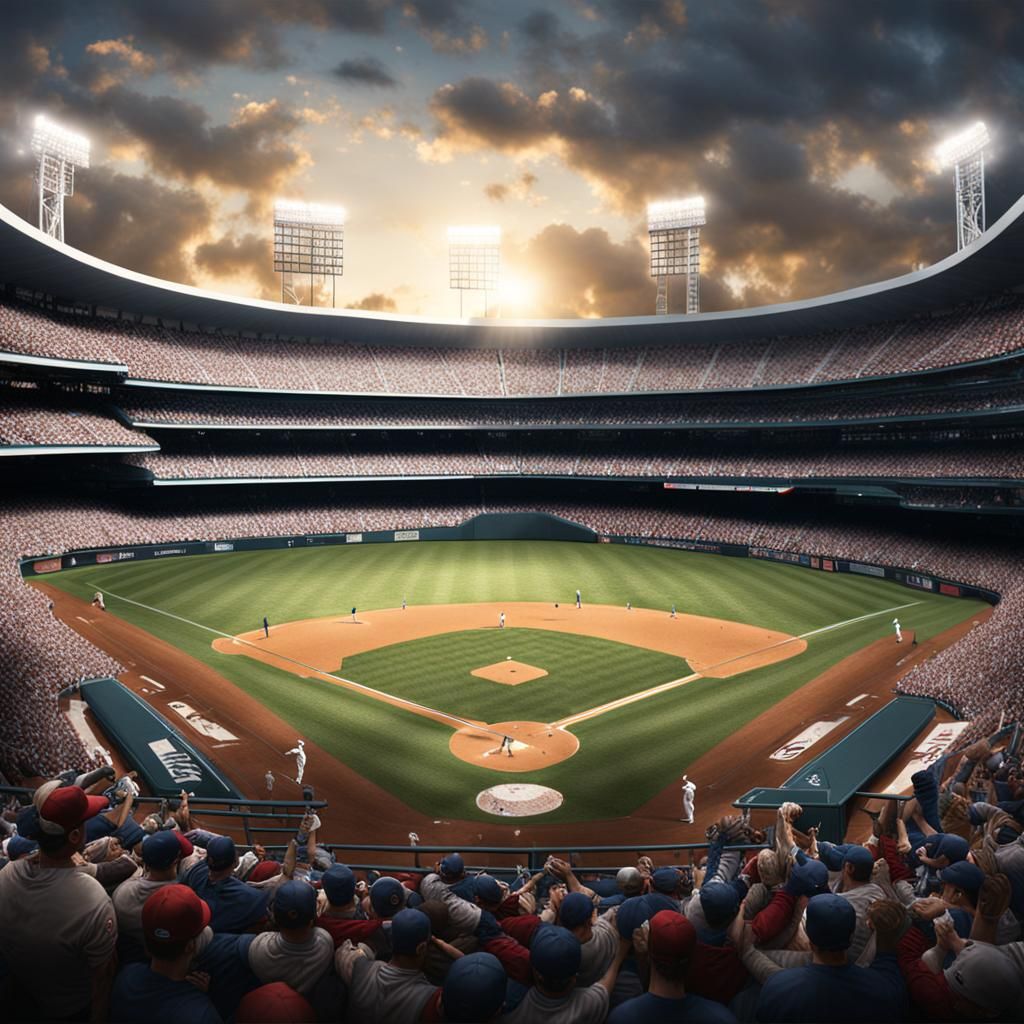 Detailed Matte Painting of a Baseball