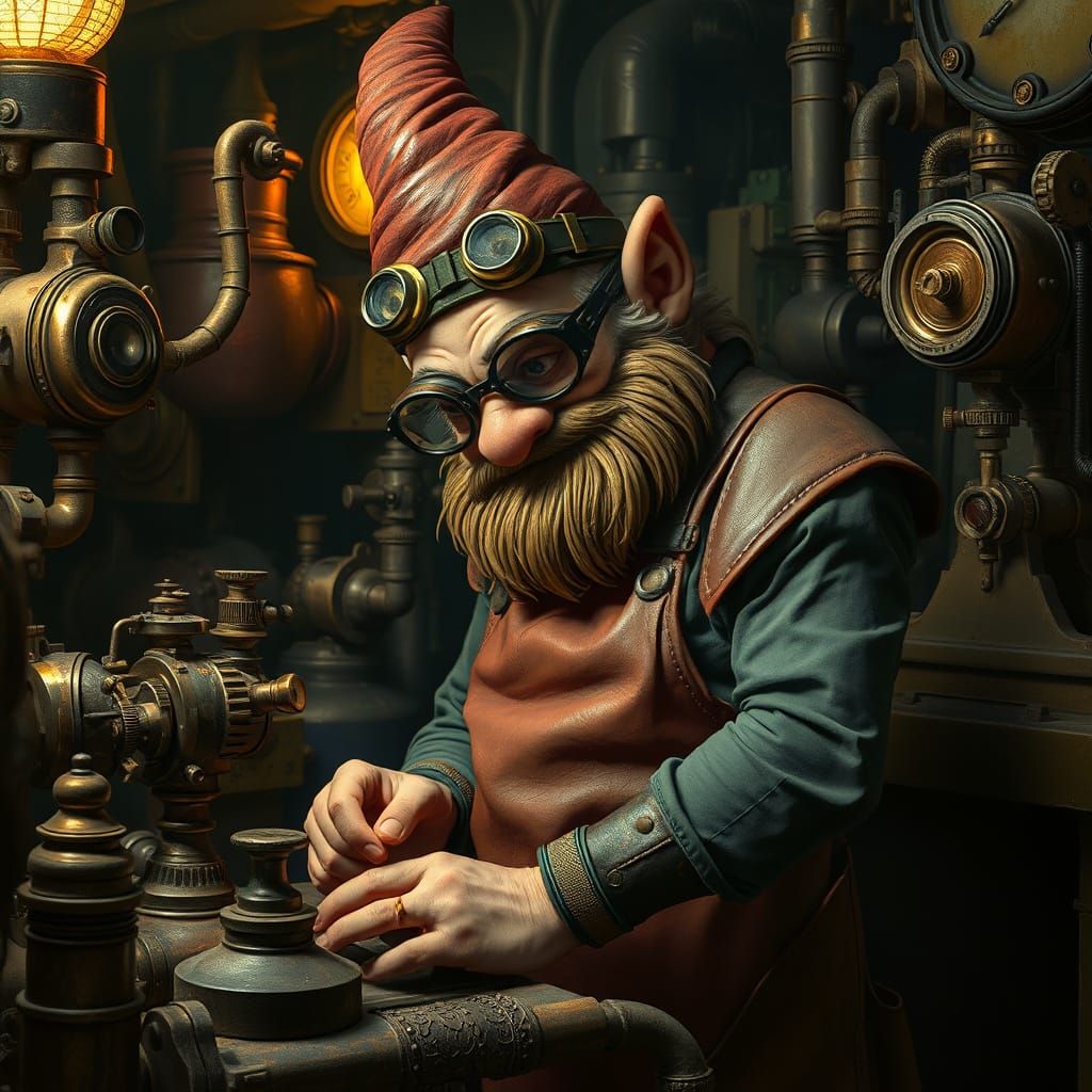 Steampunk Gnome Artificer's Workshop