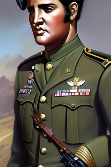 1950's Elvis Presley, in US Army