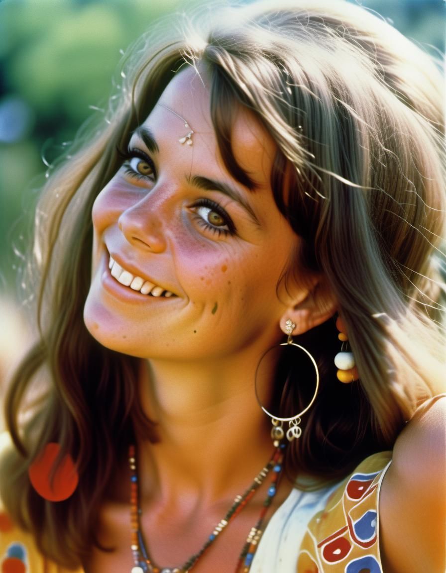 Natalie Wood at Woodstock: 1969 Photograph