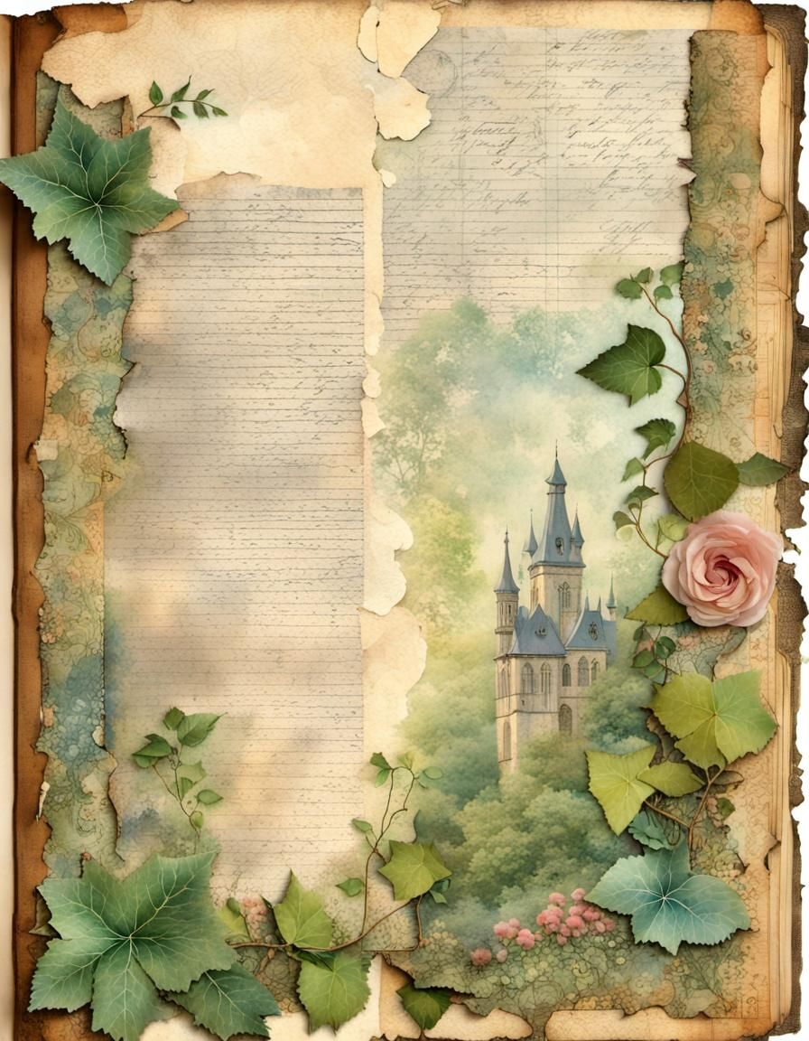 Dreamy Storybook Collage Journal Page