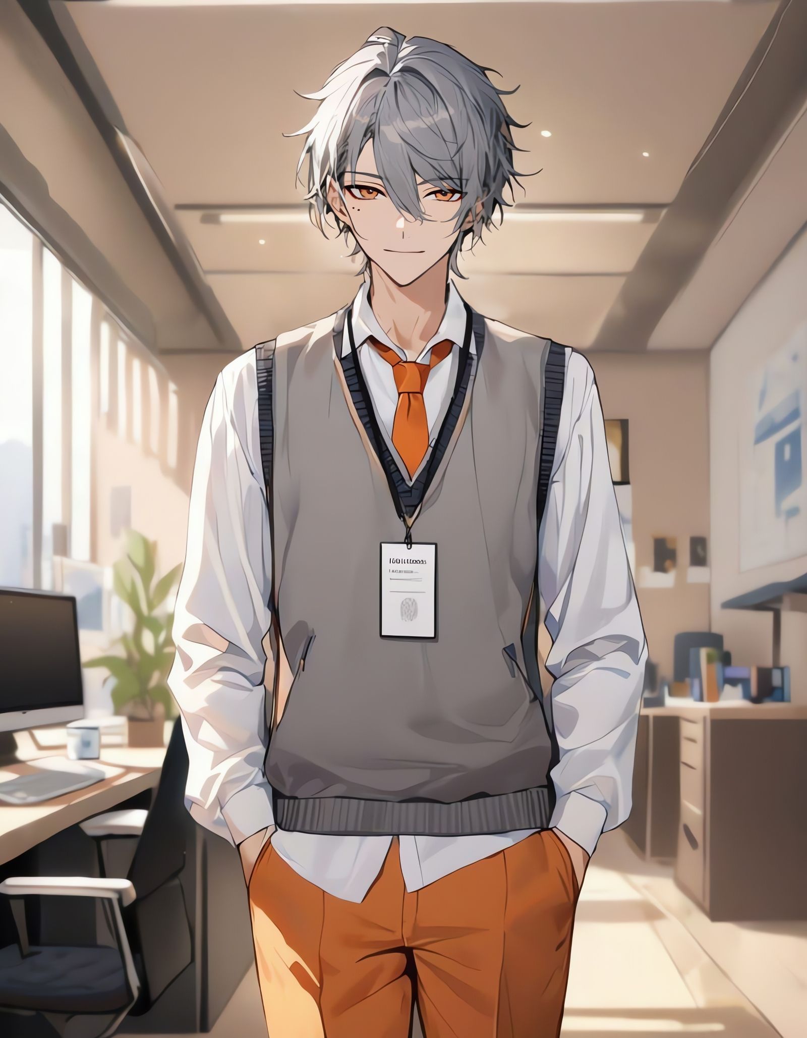 Bishounen in Office Attire, Masterpiece Quality