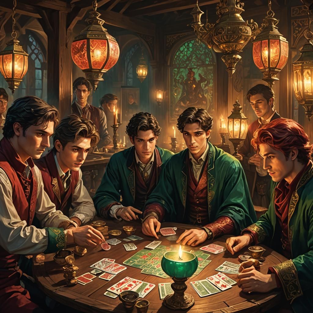Fantasy Card Game in Magical Realism Style