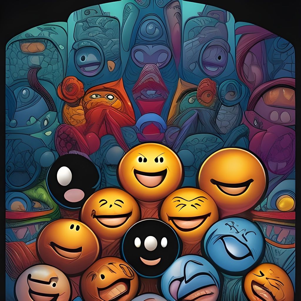 Smileys in Comic Book Art Style