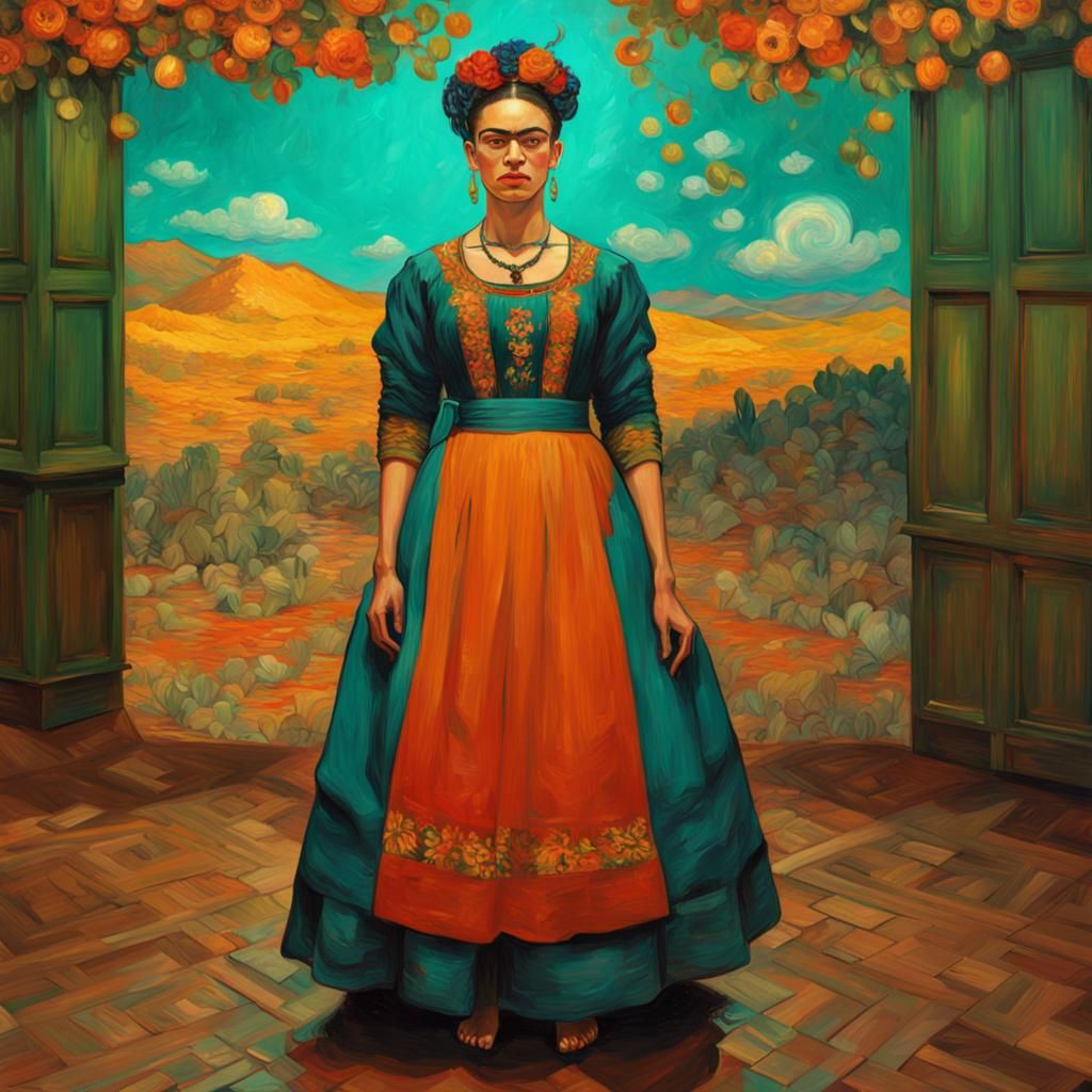 Figure in Oil, Van Gogh Style, Dynamic Lighting