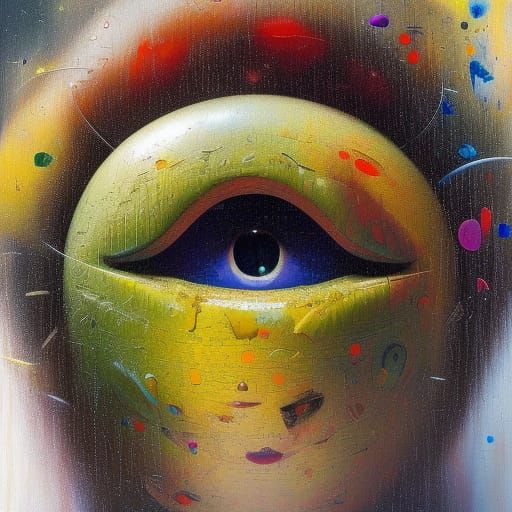 Emoji in Oil, Surreal Automatism Style