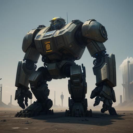 Futuristic Sci-Fi Mech Details in 8K