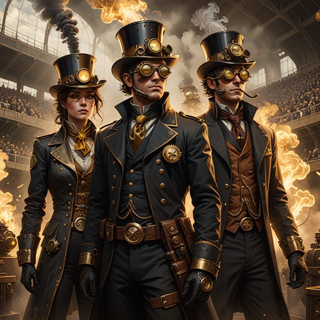 Steampunk Purdue Boilermakers Football Fans in Stadium