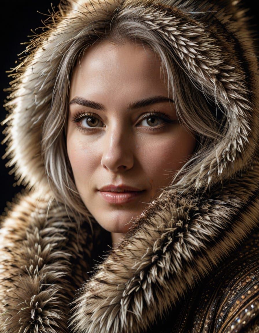 Detailed Fur Portrait with Golden Lighting