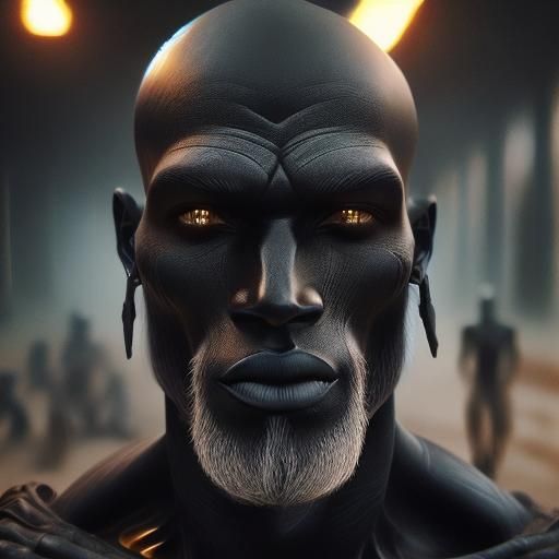 Portrait of a beautiful shadow man