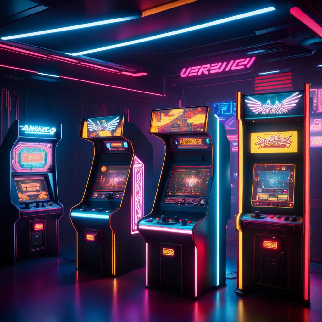 Cyberpunk Arcade Machine in Blade Runner Parlor