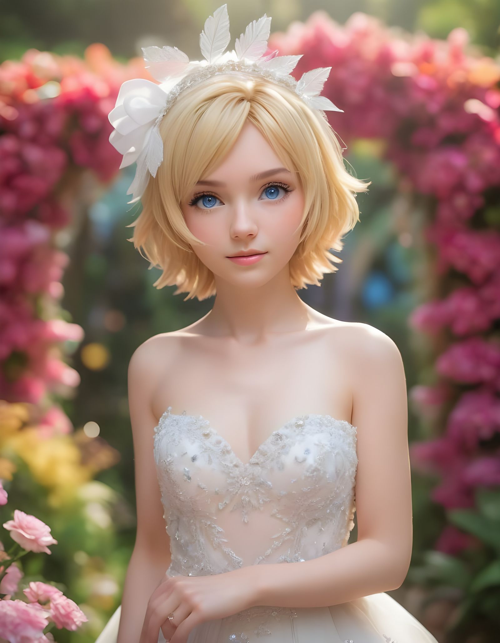 Kagamine Rin's Crystal Wedding Portrait