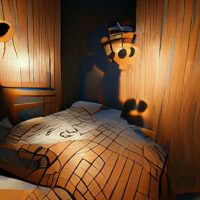 Freddy Fazbear 3D Render with Dramatic Shading