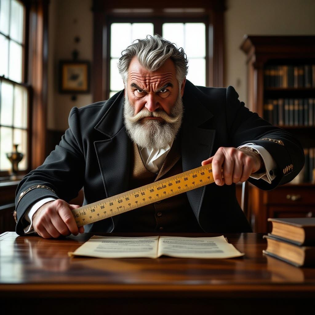 Massive History Teacher Slams Giant Ruler