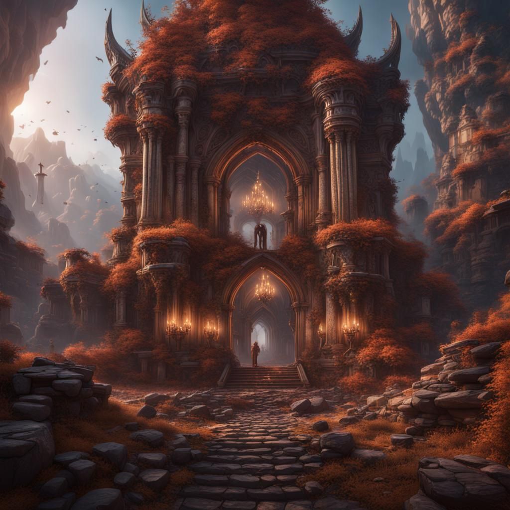 Fantastical Matte Painting with Intricate Details