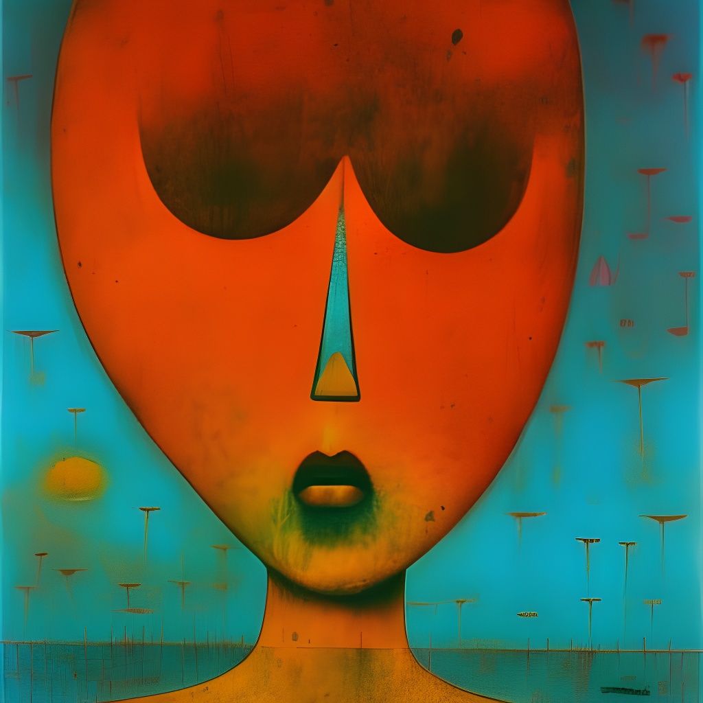 Surreal Birdmad Girl Inspired by Masters