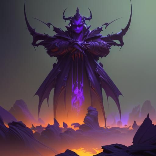 Detailed Devil in Dark Fantasy Art Style