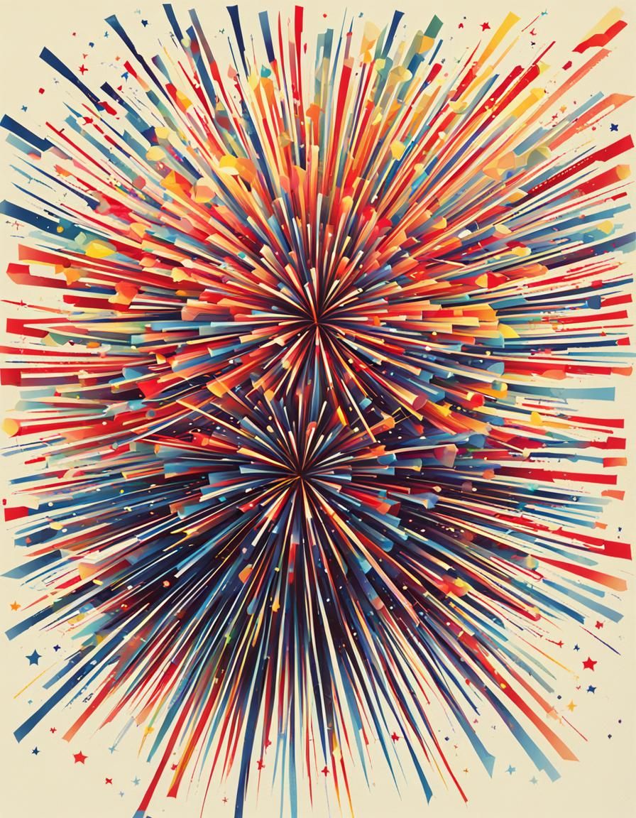 Colorful Fireworks Display