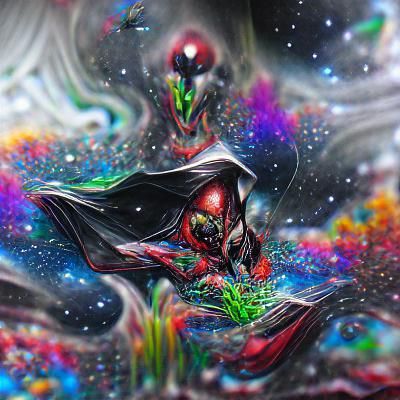 Spawn in Holographic Astral Cosmic Illustration