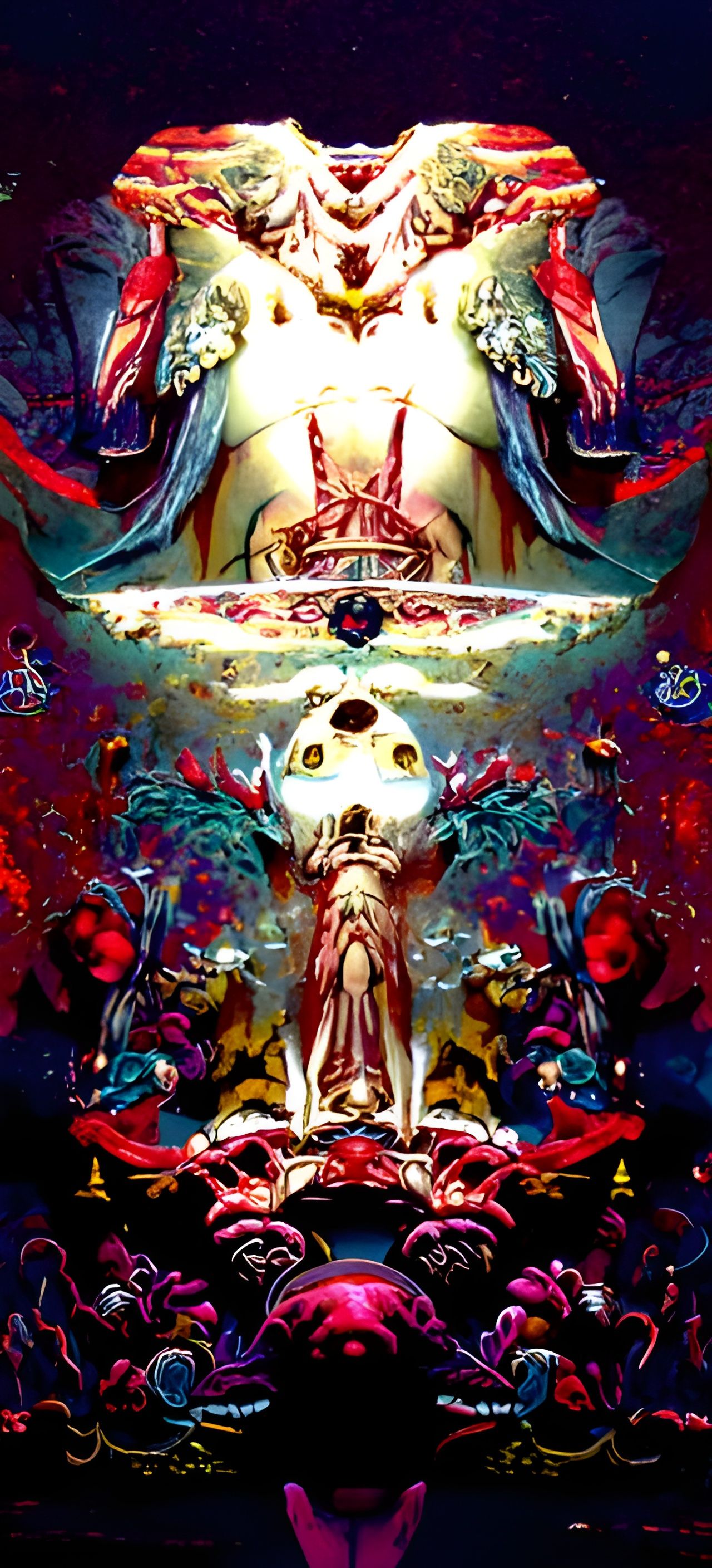 Fallen Angel in Cosmic Dreamscape, Digital Art