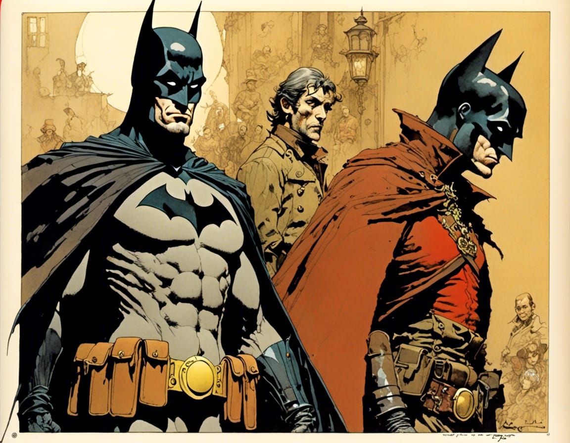 Batman in Gipsy Style, Golden Age Comic Art