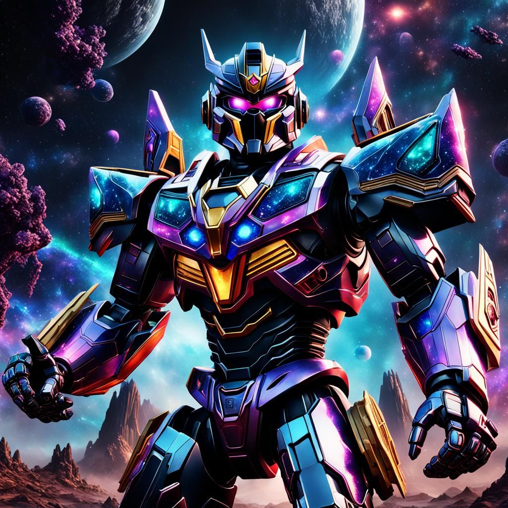 Black Cosmic Void Megazord Detailed Matte Painting