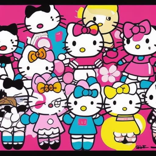 Hello Kitty in Anime Style