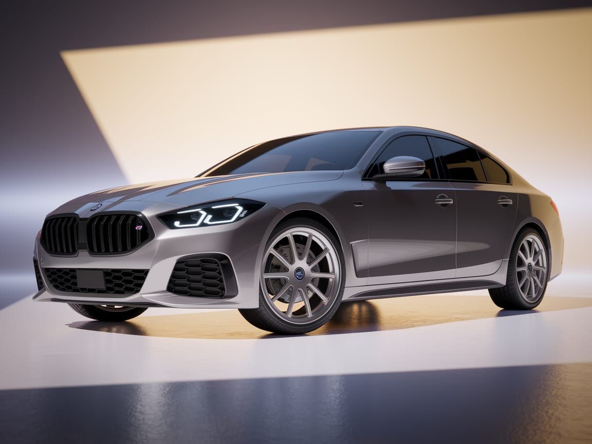 Luxury Bavarian Sedan Showcased in Studio