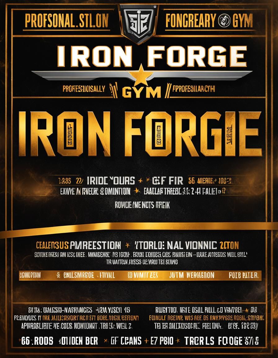 Iron Forge Gym Promo Poster: Professional Photography