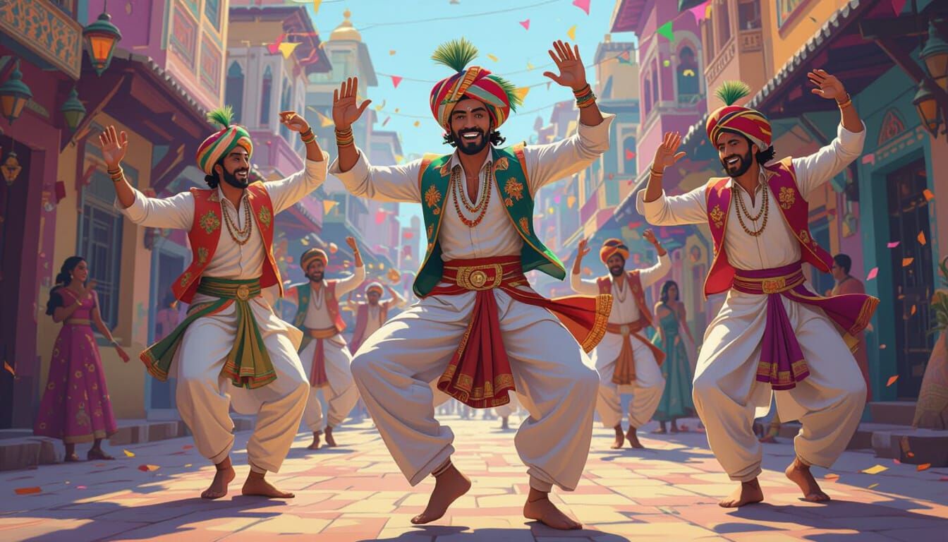 American Men Perform Hyderabadi Marfa Dance