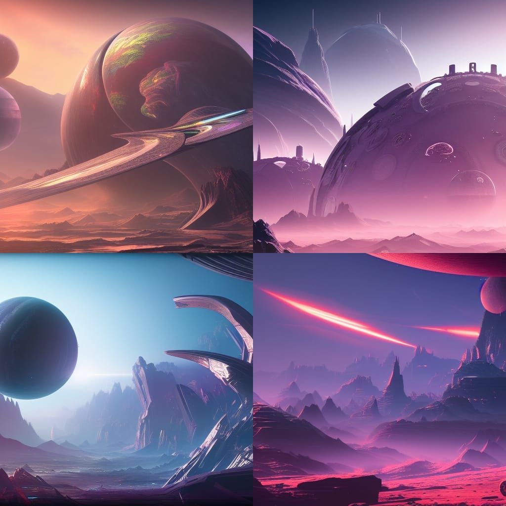 Futuristic Planet in Detailed Matte Painting