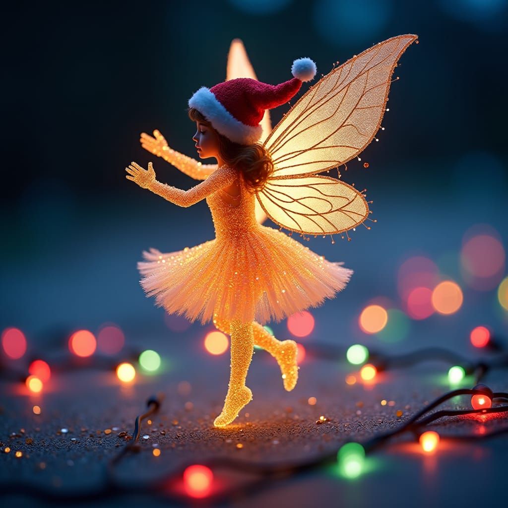 Christmas Fairy Dances on Lights: Fractal Art