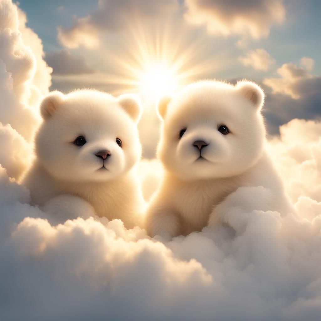 Cute Bears in Divine Sunshine