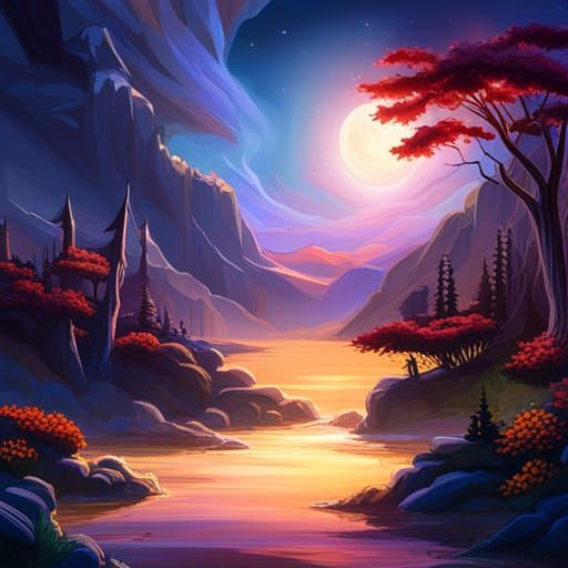 Mystical Glowing Orb in Fairycore Fantasy Night