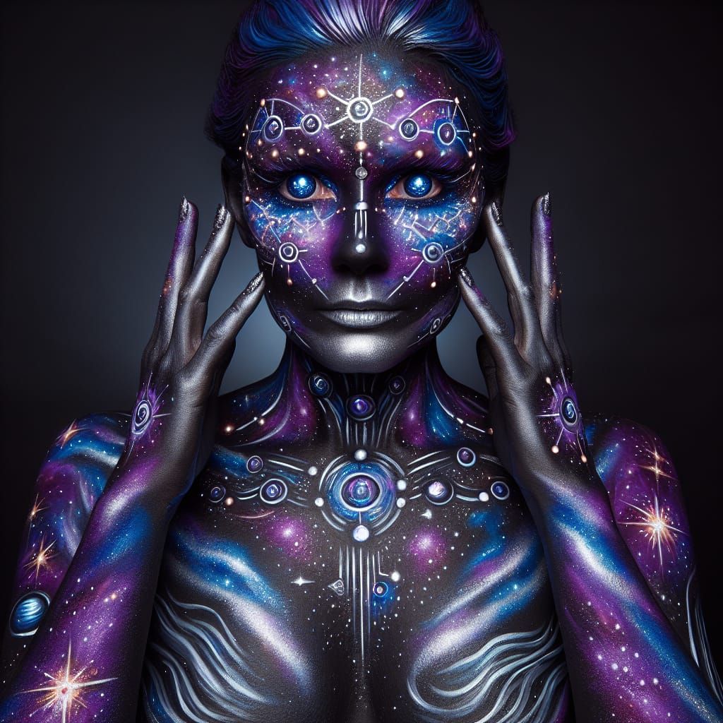 Alien Fantasy Body Paint