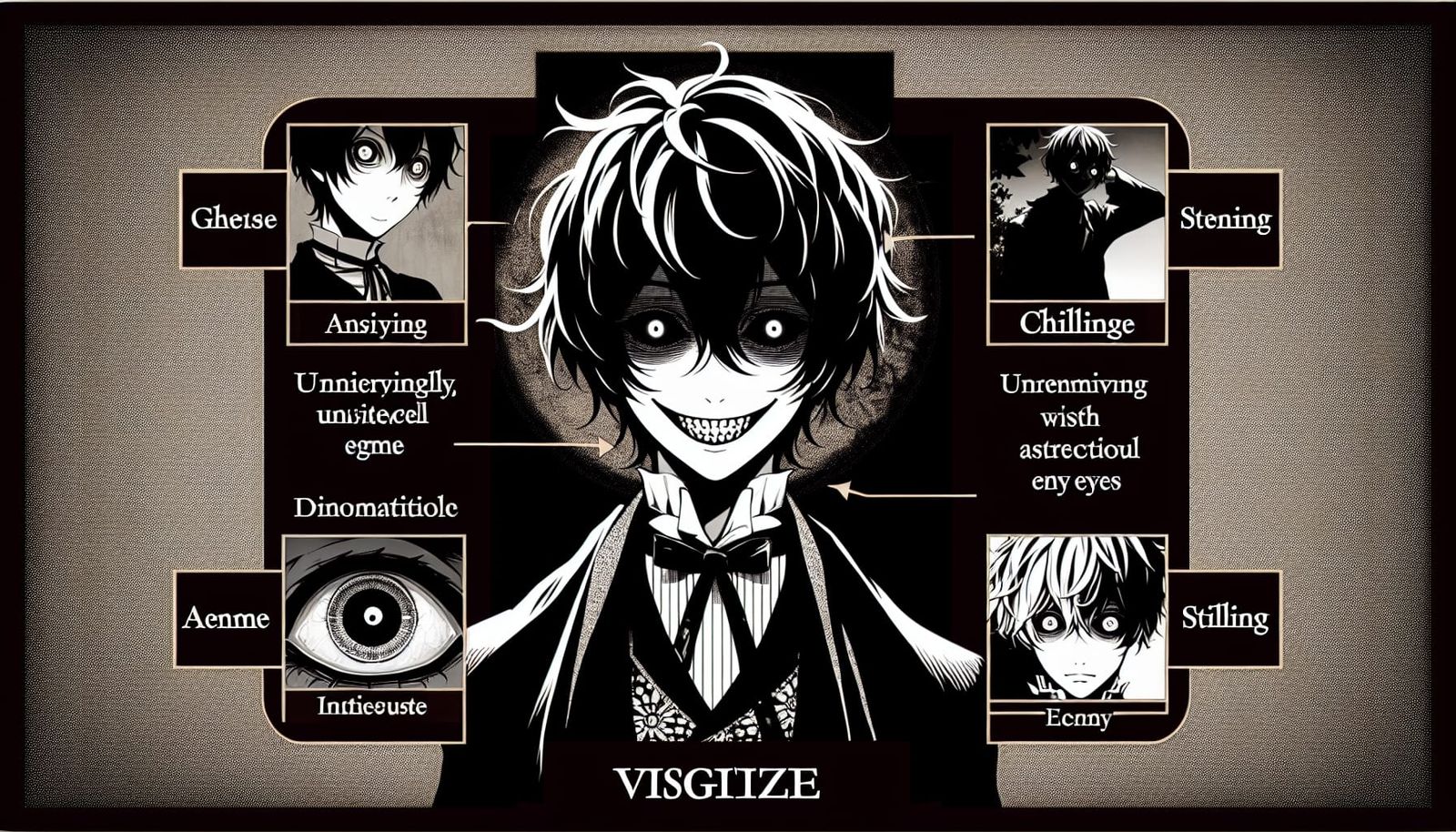 Eerie Anime Character Evokes Horror Aesthetic