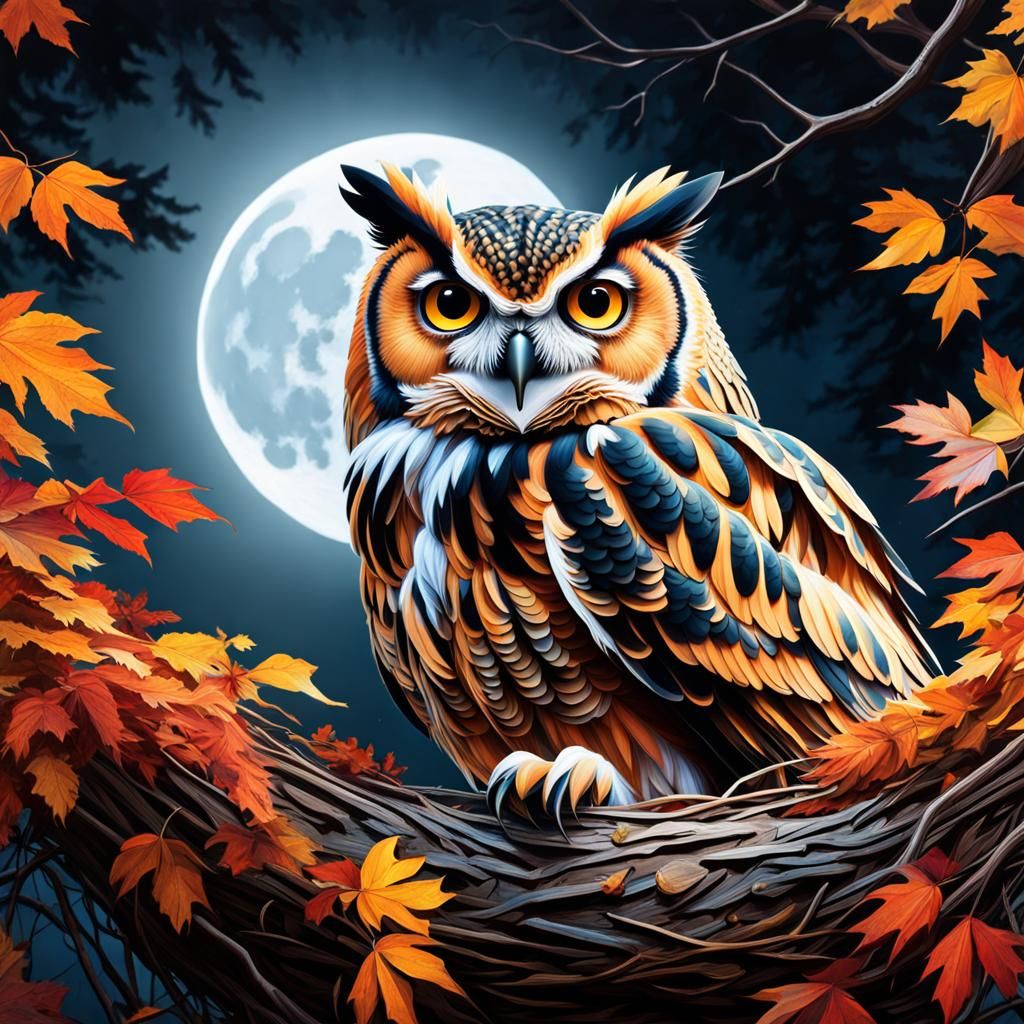 Owl at night