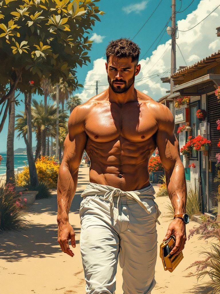 Tom of Finland Inspired Postman in the Sun