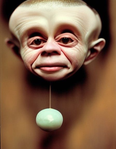 Surreal Maniac in Mixed Media Style