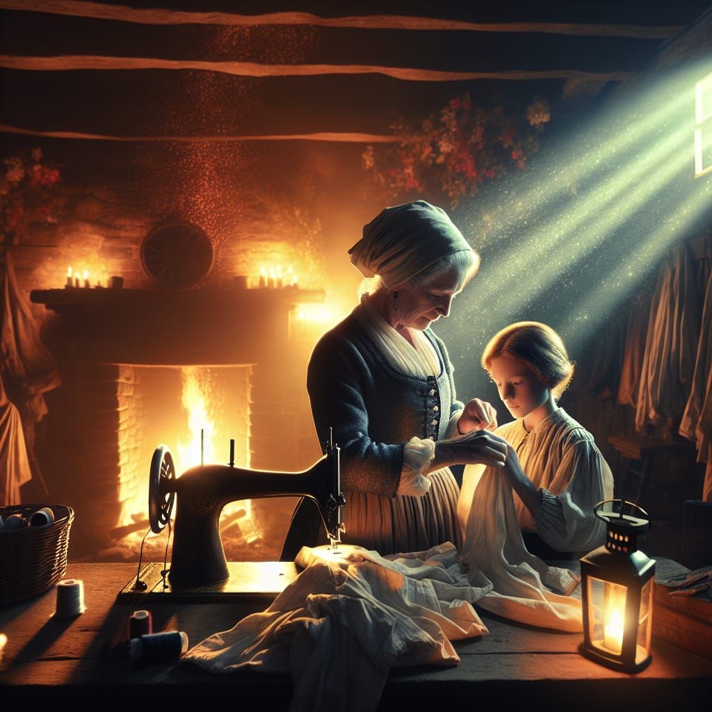 Colonial Sewing Lesson