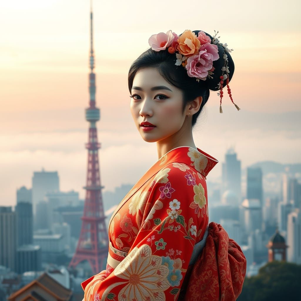 Kimono in the City: Romantic Dreamscape