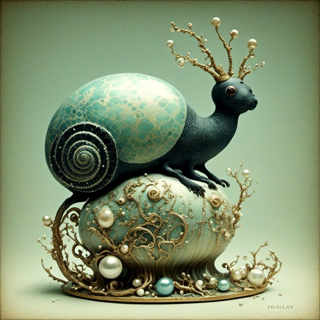 Cicada Song Ornamental Design in Decorative Style