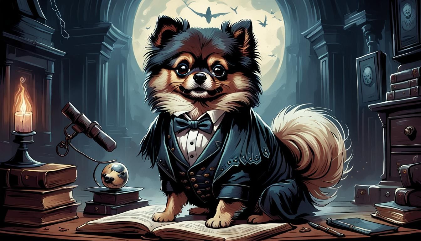 Edgar Allan Poe-meranian