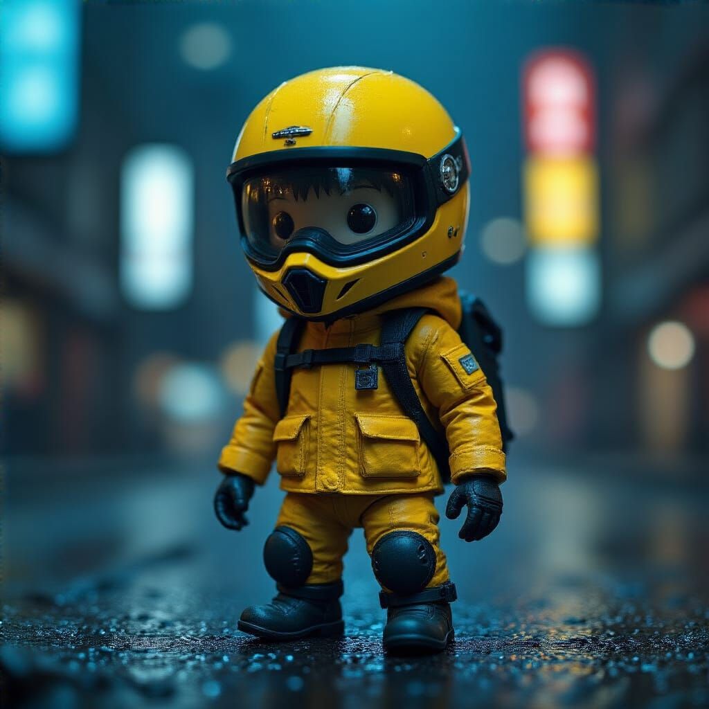 Mini Thrill-Seeker Figurine in Detailed Macro Photography