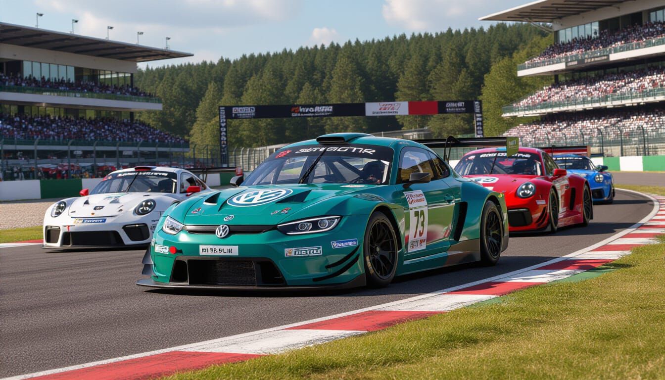 Retro-Modern VW Karmann Ghias Race at Spa-Francorchamps