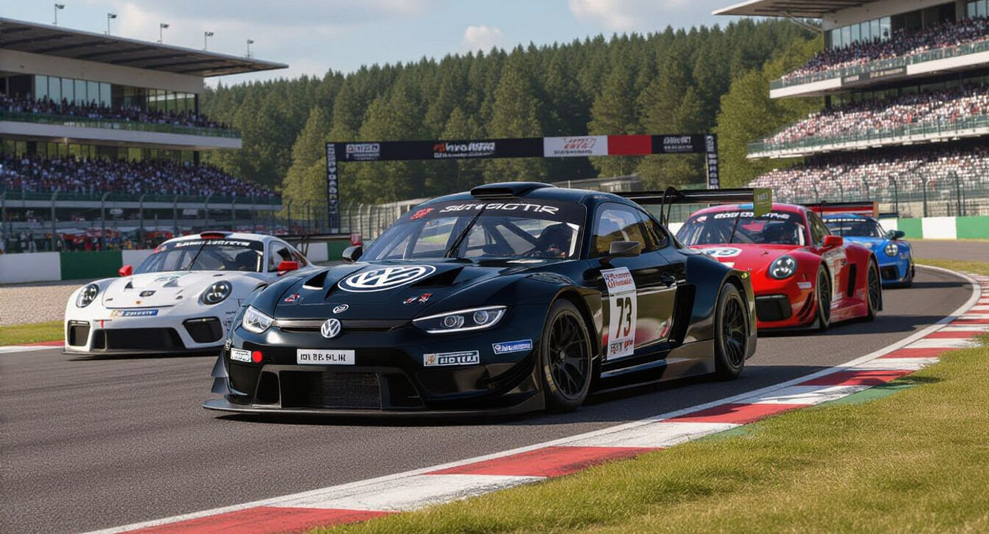 Retro VW Karmann Ghia GT3 Race at Spa-Francorchamps